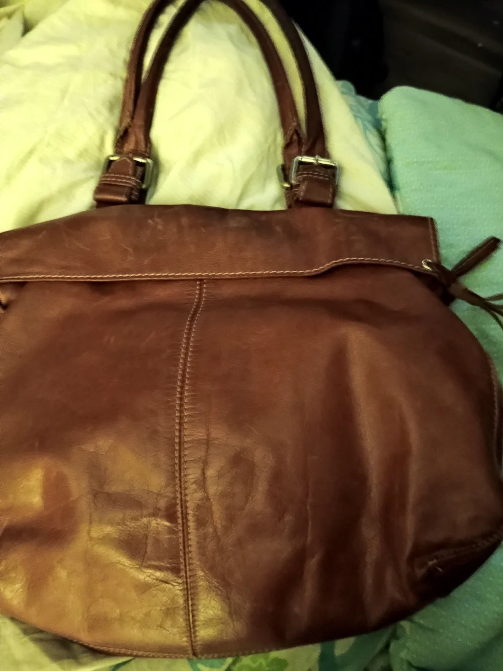 SUNDANCE BROWN ITALIAN LEATHER HANDBAG!! BEAUTIFUL! DISTRESSED